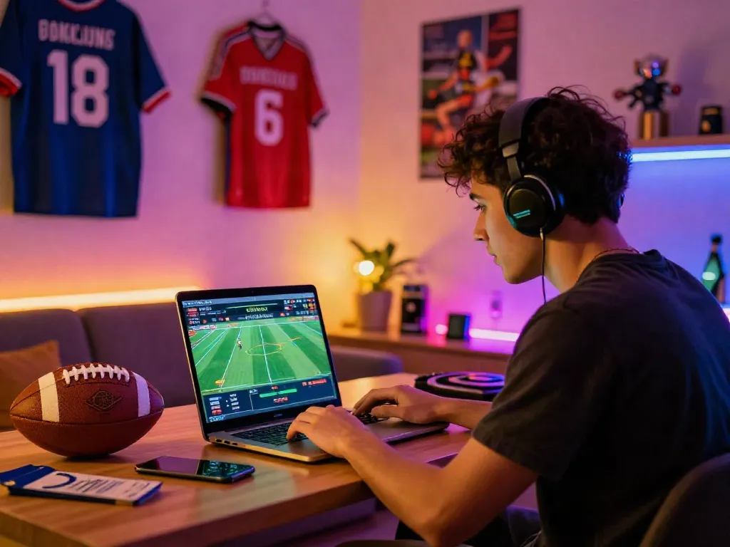 Engaging online sports betting experience at https://five88.boats/ with vibrant decor and user interaction.