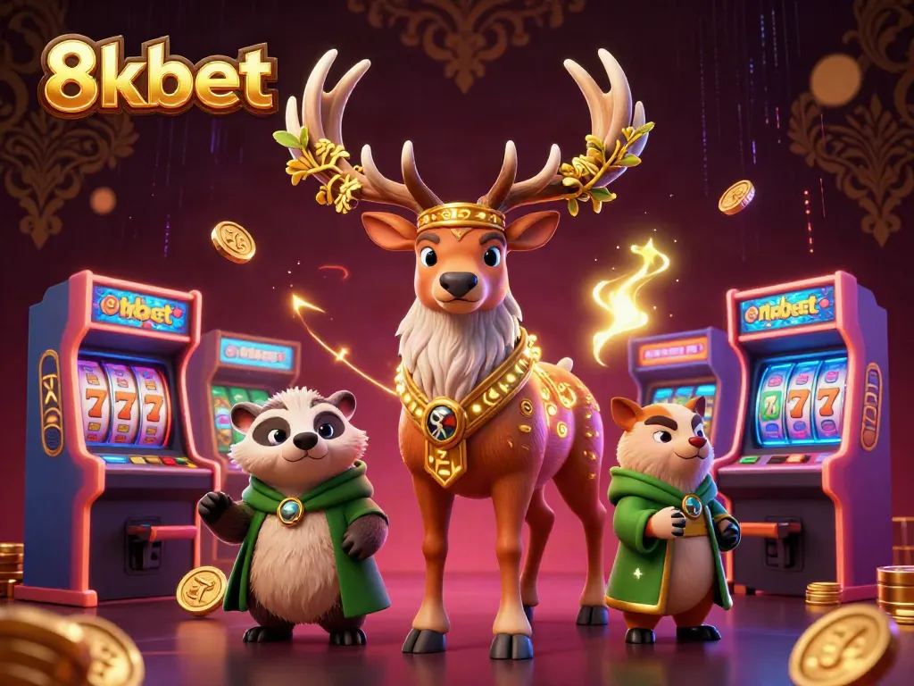 Experience thrilling 8xbet action with a druid stag, wise badger, and dynamic casino elements.