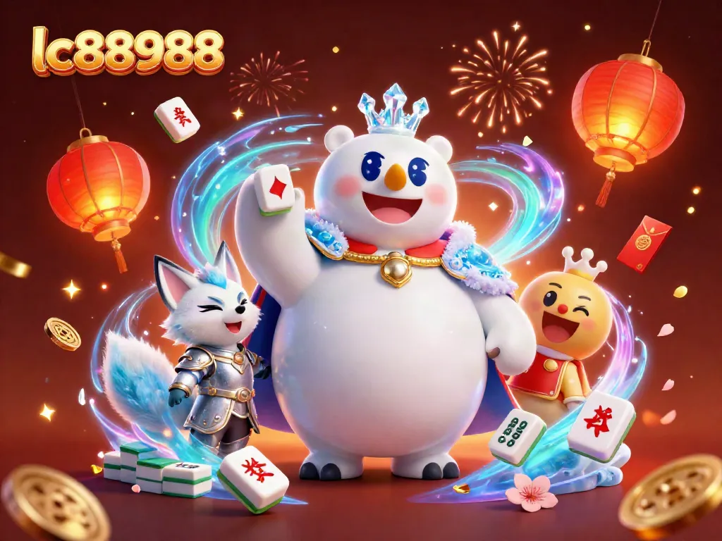 Engage with the exciting world of lc88988 as the ice king and his fox companion revel in a vibrant casino backdrop.