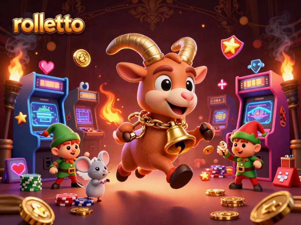 rolletto offers a festive casino experience featuring a Krampus goat and playful characters