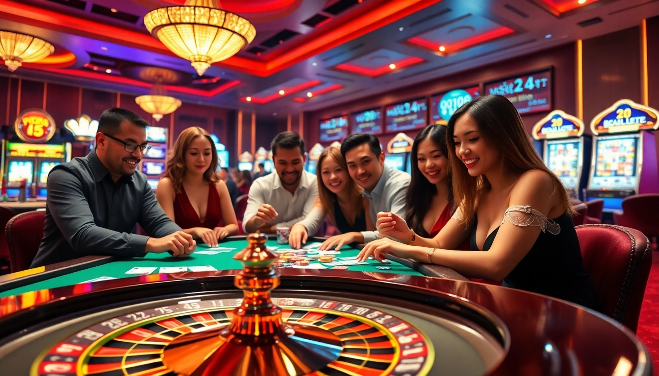 Engaged players experiencing gaming excitement at loto188.gb.net casino tables.