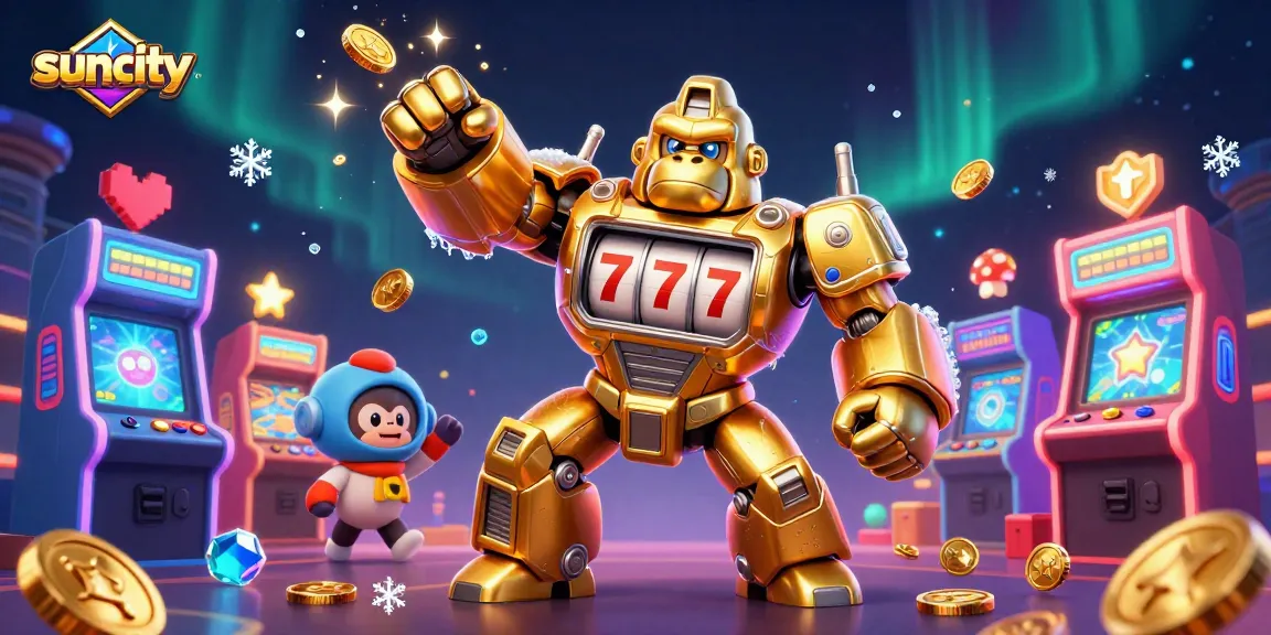 Experience exciting casino action with the suncity golden gorilla mech and arcade elements.