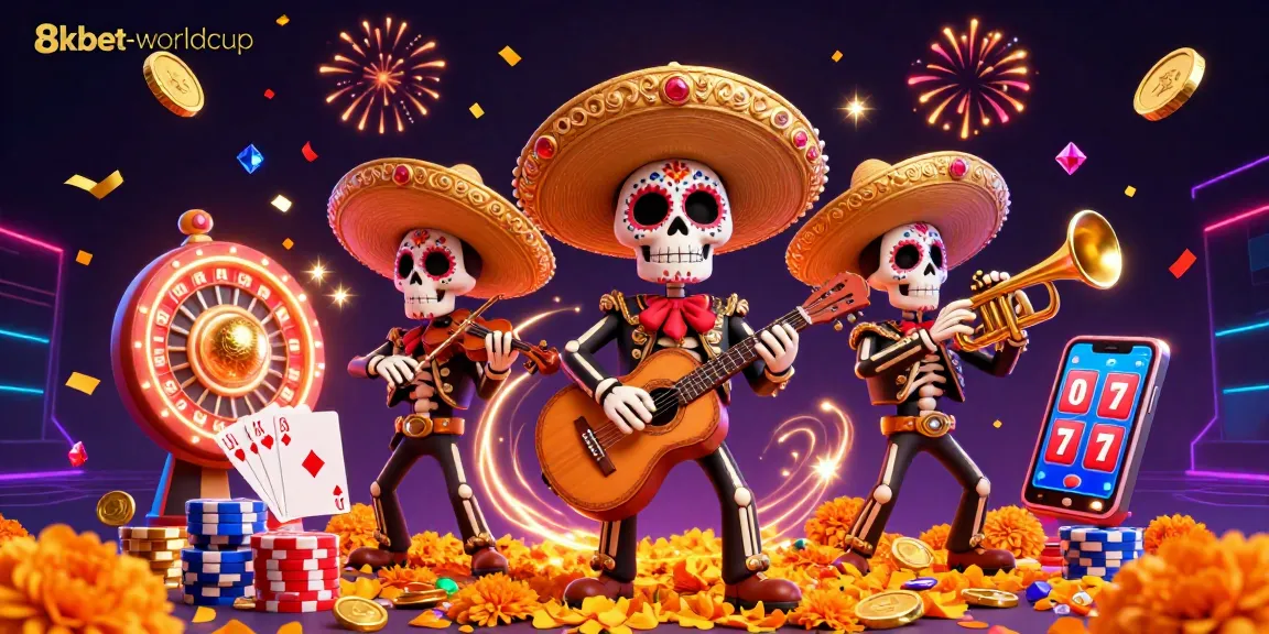 Experience thrilling gaming action at 8xbet-worldcup with an engaging mariachis scene celebrating casino excitement.