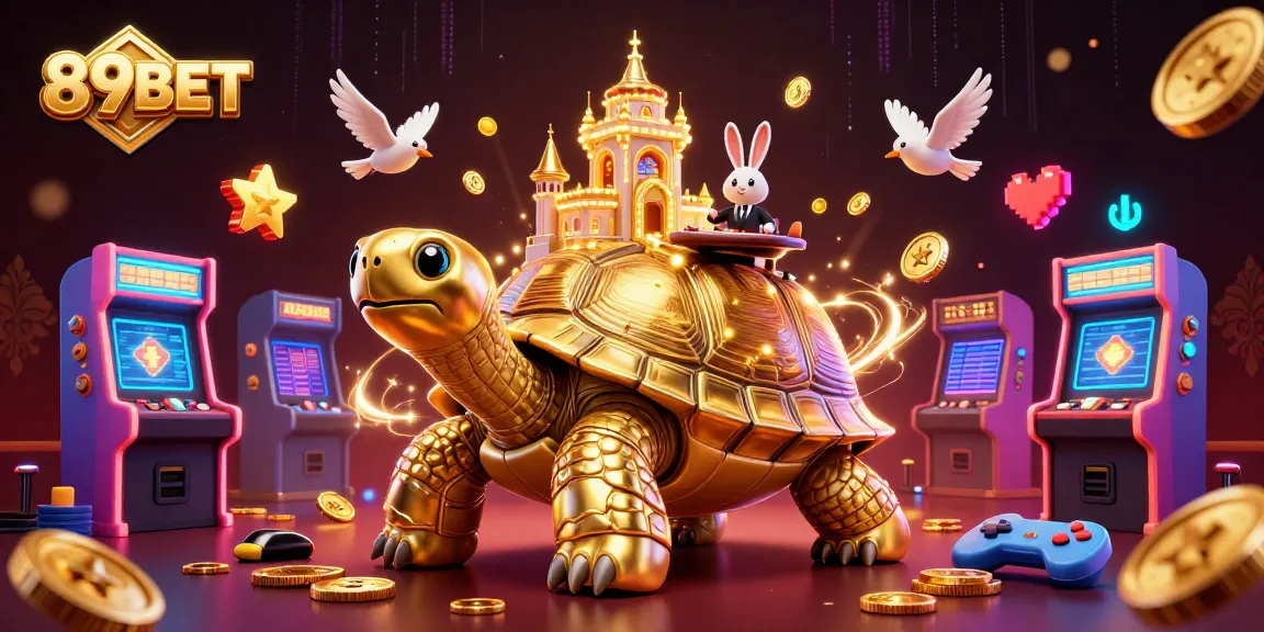 Immerse yourself in 89BET's vibrant casino scene with golden tortoise and rabbit dealer