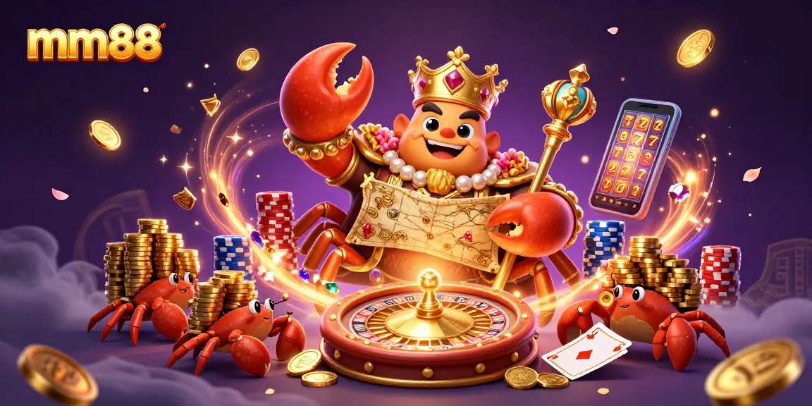 Experience the excitement of mm88 with the golden crab emperor leading a world of winning opportunities.