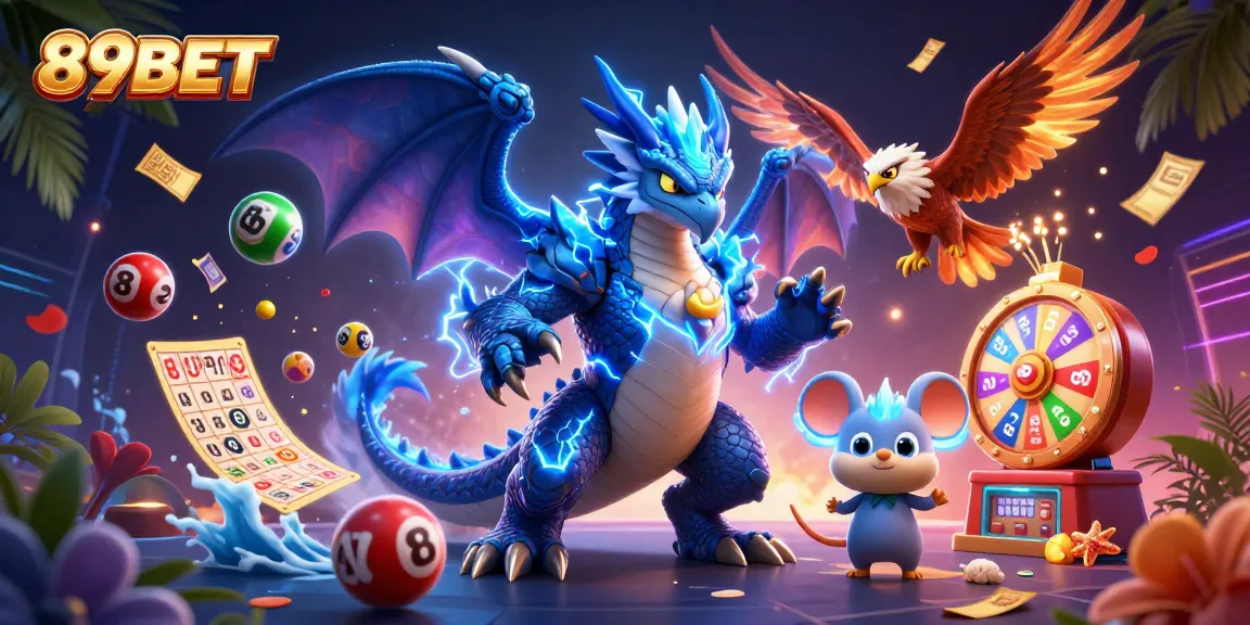 Engage with thrilling jackpots at 89BET featuring vibrant 3D characters and colorful lottery dynamics.