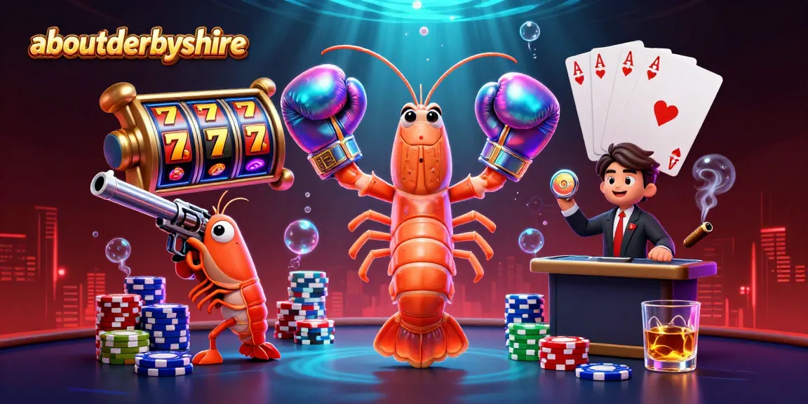 aboutderbyshire showcases vibrant gambling action with mantis shrimp and slot reels