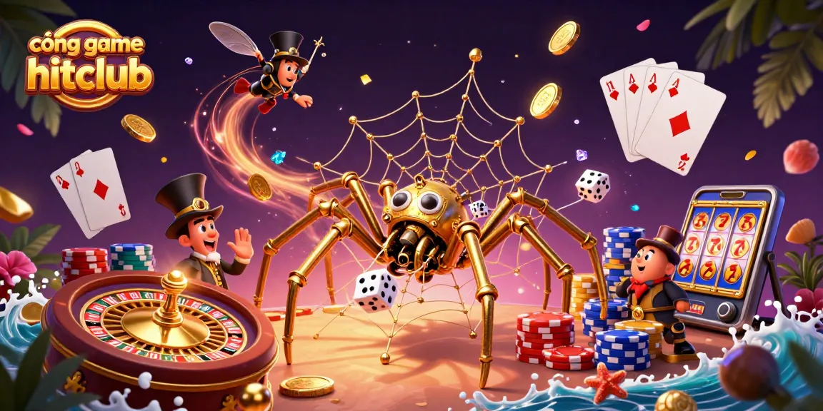 Spin and win at cổng game hitclub with engaging 3D casino elements and vibrant visuals.